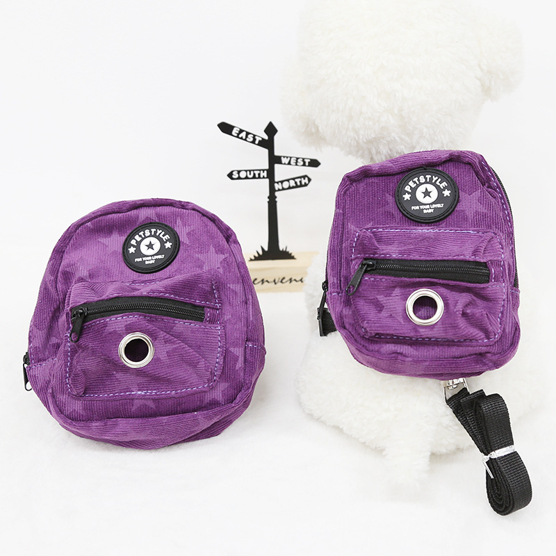 Retro Dark Star Dog Backpack